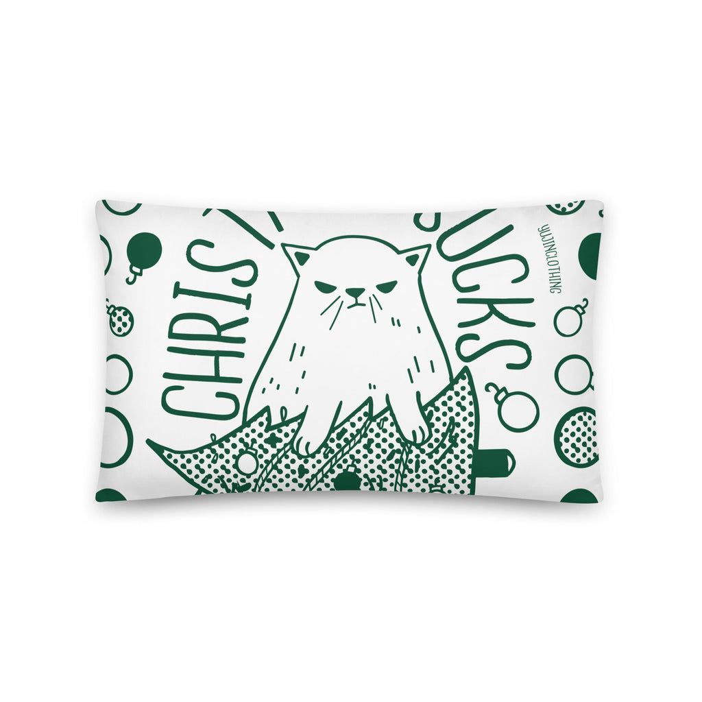 Christmas Sucks Cat Pillow