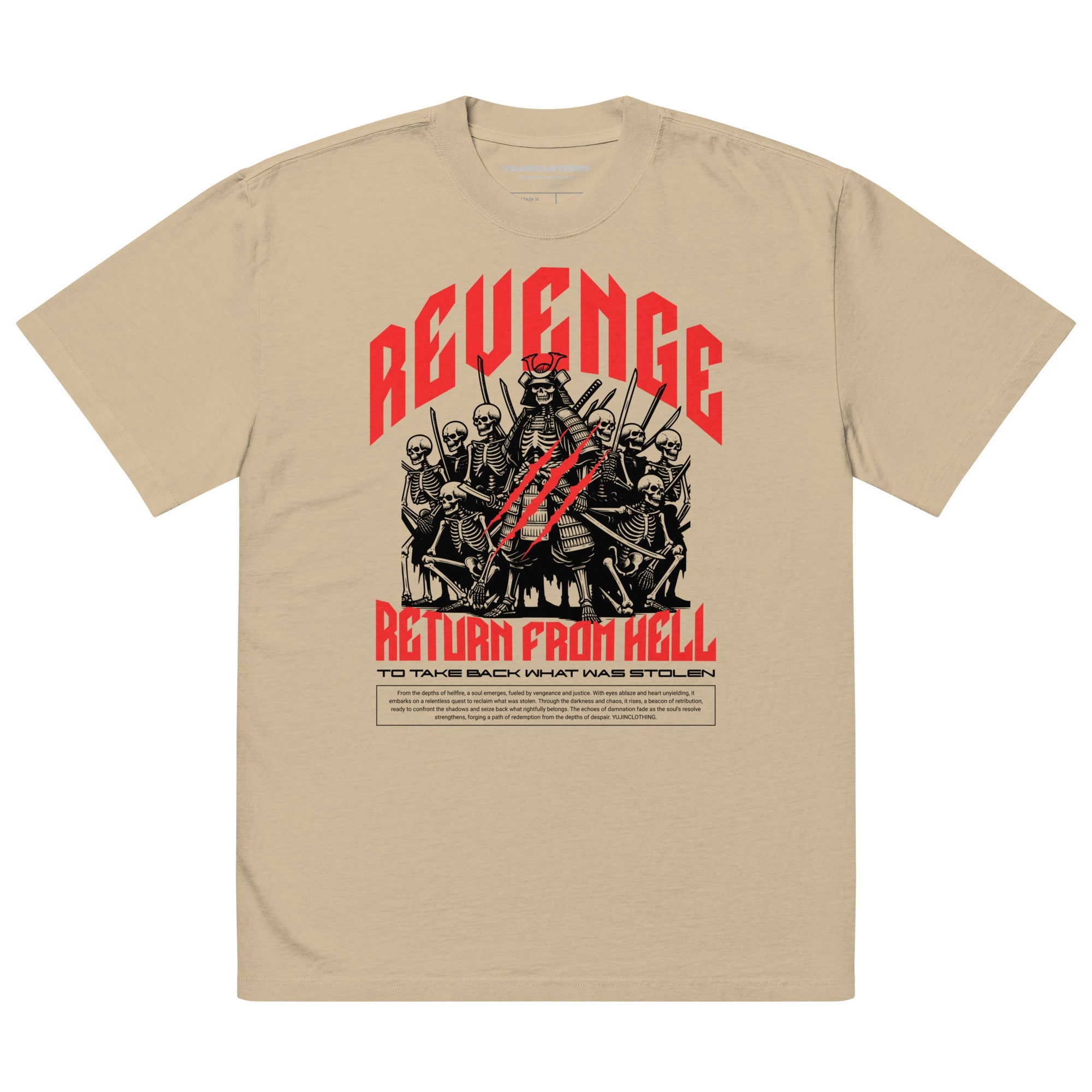 Revenge Oversized Faded T-Shirt